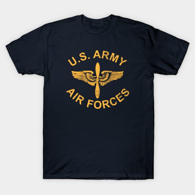 US Army Air Forces (distressed) T-Shirt by Tailgunnerstudios